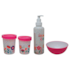 KIT BEBE HIGIENE COM 5 PEÇAS FLORAL MENINA