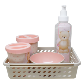 KIT BEBE HIGIENE COM 5 PEÇAS URSA MENINA KIT BEBE HIGIENE COM 5 PEÇAS URSA MENINA