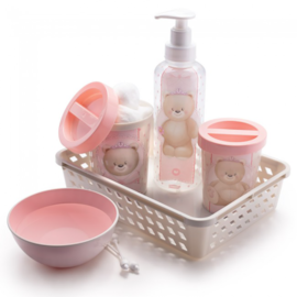 KIT BEBE HIGIENE COM 5 PEÇAS URSA MENINA KIT BEBE HIGIENE COM 5 PEÇAS URSA MENINA