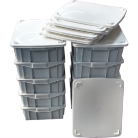 KIT COM 10 CAIXAS 15 LITROS MODELO 012 BRANCA COM TAMPA KIT COM 10 CAIXAS 15 LITROS MODELO 012 BRANCA COM TAMPA