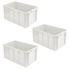 KIT COM 3 CAIXAS 61 LITROS MODELO 035 BRANCA SEM TAMPA KIT COM 3 CAIXAS 61 LITROS MODELO 035 BRANCA SEM TAMPA
