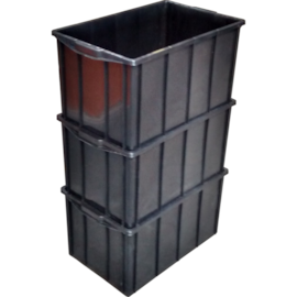 KIT COM 3 CAIXAS 61 LITROS MODELO 035 PRETA SEM TAMPA KIT COM 3 CAIXAS 61 LITROS MODELO 035 PRETA SEM TAMPA