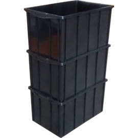 KIT COM 3 CAIXAS 61 LITROS MODELO 035 PRETA SEM TAMPA KIT COM 3 CAIXAS 61 LITROS MODELO 035 PRETA SEM TAMPA