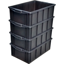 KIT COM 4 CAIXAS 39 LITROS MODELO 013 PRETA SEM TAMPA KIT COM 4 CAIXAS 39 LITROS MODELO 013 PRETA SEM TAMPA