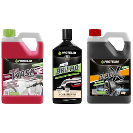 KIT LAVA AUTO POWER WASH + AUTO BRILHO + SELANTE BLACK X