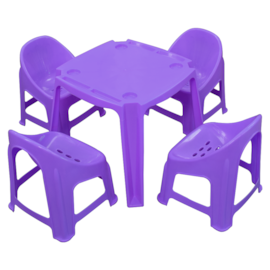 KIT MESA EDUCATIVA INFANTIL COM 4 POLTRONAS  ROXO KIT MESA EDUCATIVA INFANTIL COM 4 POLTRONAS  ROXO