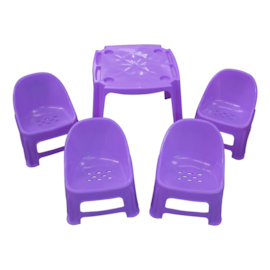KIT MESA EDUCATIVA INFANTIL COM 4 POLTRONAS  ROXO KIT MESA EDUCATIVA INFANTIL COM 4 POLTRONAS  ROXO