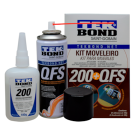 KIT MOVELEIRO ADESIVO INSTANTÂNEO E ACELERADOR DE SECAGEM QFS KIT MOVELEIRO ADESIVO INSTANTÂNEO E ACELERADOR DE SECAGEM QFS