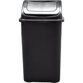 LIXEIRA 100 LITROS COM TAMPA BASCULANTE PRETA LIXEIRA 100 LITROS COM TAMPA BASCULANTE PRETA