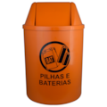 LIXEIRA 12 LITROS COM TAMPA BASCULANTE E ADESIV...