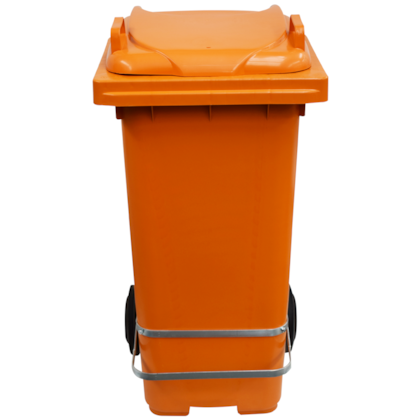 LIXEIRA 120 LITROS COM RODAS E PEDAL CORES