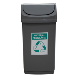 LIXEIRA 50 LITROS COLETA SELETIVA MATERIAIS RECICLAVEIS LIXEIRA 50 LITROS COLETA SELETIVA MATERIAIS RECICLAVEIS