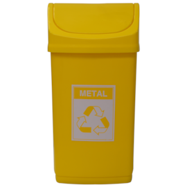 LIXEIRA 50 LITROS COLETA SELETIVA METAIS LIXEIRA 50 LITROS COLETA SELETIVA METAIS