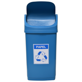 LIXEIRA 50 LITROS COLETA SELETIVA PAPÉIS LIXEIRA 50 LITROS COLETA SELETIVA PAPÉIS