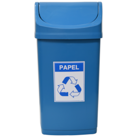 LIXEIRA 50 LITROS COLETA SELETIVA PAPÉIS LIXEIRA 50 LITROS COLETA SELETIVA PAPÉIS