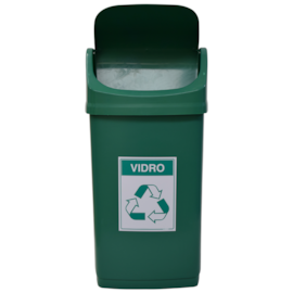 LIXEIRA 50 LITROS COLETA SELETIVA VIDROS LIXEIRA 50 LITROS COLETA SELETIVA VIDROS
