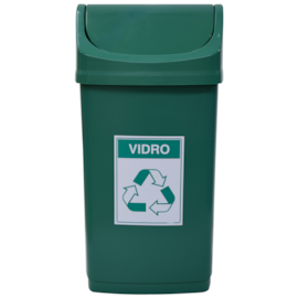 LIXEIRA 50 LITROS COLETA SELETIVA VIDROS LIXEIRA 50 LITROS COLETA SELETIVA VIDROS