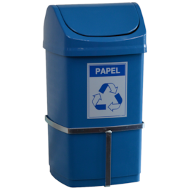 LIXEIRA 50 LITROS TAMPA BASCULANTE COM SUPORTE PARA PAREDE E ADESIVO LIXEIRA 50 LITROS TAMPA BASCULANTE COM SUPORTE PARA PAREDE E ADESIVO