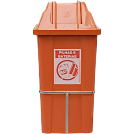 LIXEIRA 60 LITROS COLETA DE PILHAS E BATERIAS COM SUPORTE DE PAREDE LIXEIRA 60 LITROS COLETA DE PILHAS E BATERIAS COM SUPORTE DE PAREDE