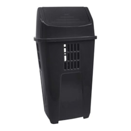 LIXEIRA BASCULANTE 50 LITROS PRETA