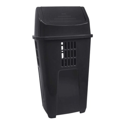 LIXEIRA BASCULANTE 50 LITROS PRETA