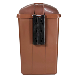 LIXEIRA COLETOR DE PAREDE POSTE 50 LITROS MARROM  LIXEIRA COLETOR DE PAREDE POSTE 50 LITROS MARROM