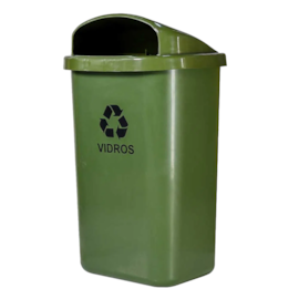 LIXEIRA COLETOR DE PAREDE POSTE 50 LITROS VERDE LIXEIRA COLETOR DE PAREDE POSTE 50 LITROS VERDE