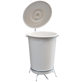 LIXEIRA COM PEDAL EM AÇO 100 LITROS BRANCA LIXEIRA COM PEDAL EM AÇO 100 LITROS BRANCA