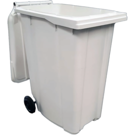 LIXEIRA CONTENTOR PLÁSTICO 360 LITROS COM RODAS BRANCO LIXEIRA CONTENTOR PLÁSTICO 360 LITROS COM RODAS BRANCO