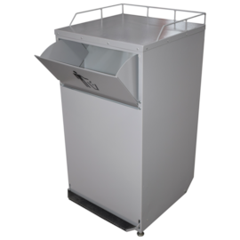 LIXEIRA FAST FOOD EM AÇO CARBONO 80 LITROS COM PEDAL LIXEIRA FAST FOOD EM AÇO CARBONO 80 LITROS COM PEDAL