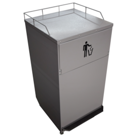 LIXEIRA FAST FOOD EM AÇO CARBONO 80 LITROS COM PEDAL LIXEIRA FAST FOOD EM AÇO CARBONO 80 LITROS COM PEDAL