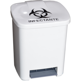 LIXEIRA HOSPITALAR BRANCA 16 LITROS COM PEDAL E ADESIVO INFECTANTE LIXEIRA HOSPITALAR BRANCA 16 LITROS COM PEDAL E ADESIVO INFECTANTE