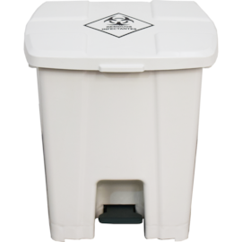 LIXEIRA HOSPITALAR BRANCA 30 LITROS COM PEDAL E ADESIVO INFECTANTE LIXEIRA HOSPITALAR BRANCA 30 LITROS COM PEDAL E ADESIVO INFECTANTE