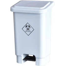 LIXEIRA HOSPITALAR BRANCA 50 LITROS COM PEDAL E ADESIVO INFECTANTE LIXEIRA HOSPITALAR BRANCA 50 LITROS COM PEDAL E ADESIVO INFECTANTE