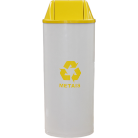 LIXEIRA PLASTICA 22 LITROS TAMPA BASCULANTE E ADESIVO COLETA DE METAIS LIXEIRA PLASTICA 22 LITROS TAMPA BASCULANTE E ADESIVO COLETA DE METAIS