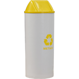 LIXEIRA PLASTICA 22 LITROS TAMPA BASCULANTE E ADESIVO COLETA DE METAIS LIXEIRA PLASTICA 22 LITROS TAMPA BASCULANTE E ADESIVO COLETA DE METAIS