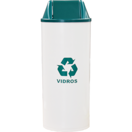 LIXEIRA PLASTICA 22 LITROS TAMPA BASCULANTE E ADESIVO COLETA DE VIDRO LIXEIRA PLASTICA 22 LITROS TAMPA BASCULANTE E ADESIVO COLETA DE VIDRO