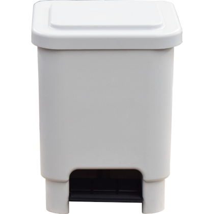 LIXEIRA RETANGULAR 15 LITROS COM PEDAL E HASTE DE METAL
