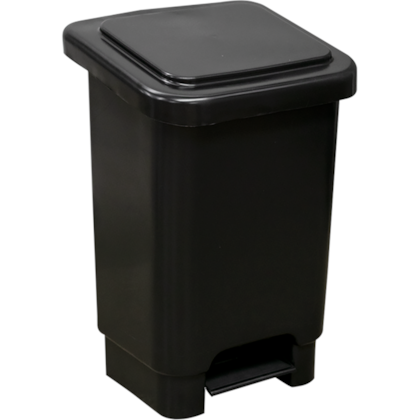 LIXEIRA RETANGULAR 25 LITROS COM PEDAL E HASTE DE METAL