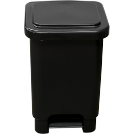 LIXEIRA RETANGULAR 25 LITROS COM PEDAL E HASTE DE METAL