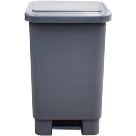 LIXEIRA RETANGULAR 50 LITROS COM PEDAL E HASTE DE METAL