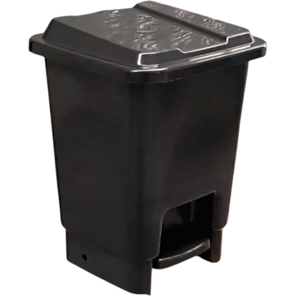 LIXEIRA RETANGULAR COM PEDAL 7 LITROS PRETA