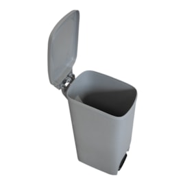 LIXEIRA SLIM COM PEDAL 16 LITROS CINZA LIXEIRA SLIM COM PEDAL 16 LITROS CINZA