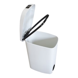 LIXEIRA SLIM COM PEDAL 25 LITROS COM FECHAMENTO SUAVE BRANCA LIXEIRA SLIM COM PEDAL 25 LITROS COM FECHAMENTO SUAVE BRANCA