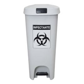 LIXEIRA SLIM COM PEDAL 50 LITROS FECHAMENTO SUAVE E ADESIVO INFECTANTE LIXEIRA SLIM COM PEDAL 50 LITROS FECHAMENTO SUAVE E ADESIVO INFECTANTE