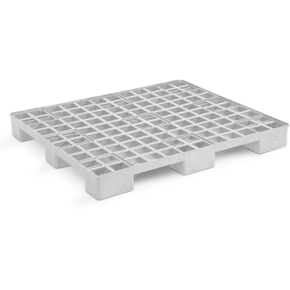 PALLET PLASTICO MODELO 410 - 100X120X14CM BRANCO