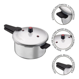 PANELA DE PRESSÃO 10 LITROS FECHAMENTO EXTERNO PANELA DE PRESSÃO 10 LITROS FECHAMENTO EXTERNO