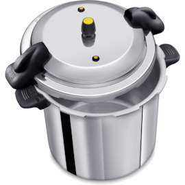 PANELA DE PRESSÃO POLIDA 20 LITROS COM ASAS BAQUELITE PANELA DE PRESSÃO POLIDA 20 LITROS COM ASAS BAQUELITE