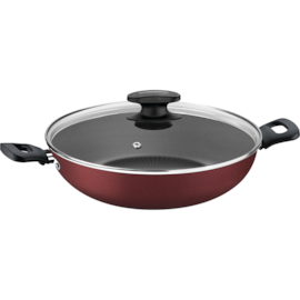 PANELA WOK LORETO ANTIADERENTE 28CM 3,3 LITROS COM TAMPA  PANELA WOK LORETO ANTIADERENTE 28CM 3,3 LITROS COM TAMPA