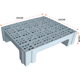 PISO ESTRADO ALTO COM PÉS 60 X 50 X 15 CM BRANCO  PISO ESTRADO ALTO COM PÉS 60 X 50 X 15 CM BRANCO
